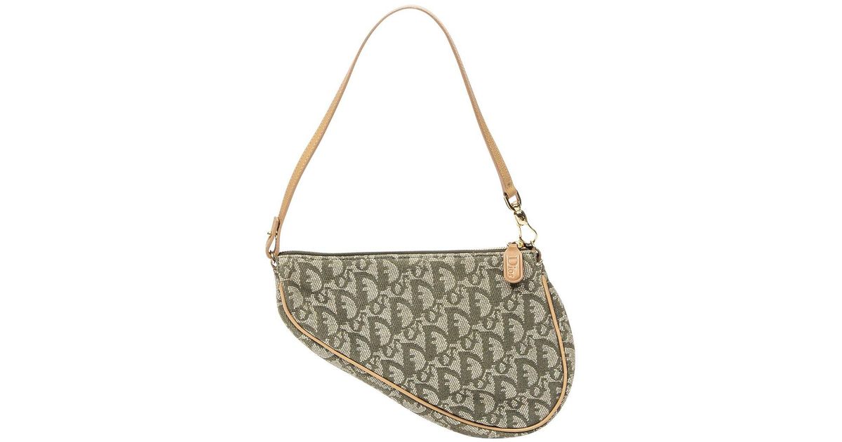 Dior Canvas By John Galliano Saddle Bag (Authentic PreOwned) in
