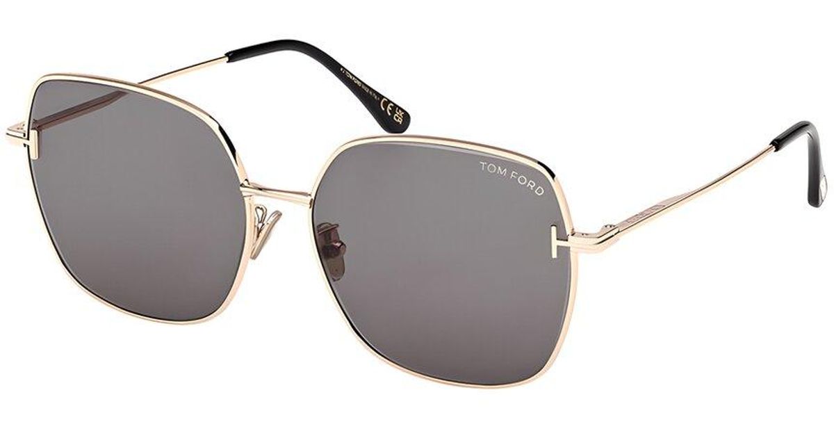 Tom Ford Ft1250-K 59Mm Sunglasses in Metallic | Lyst