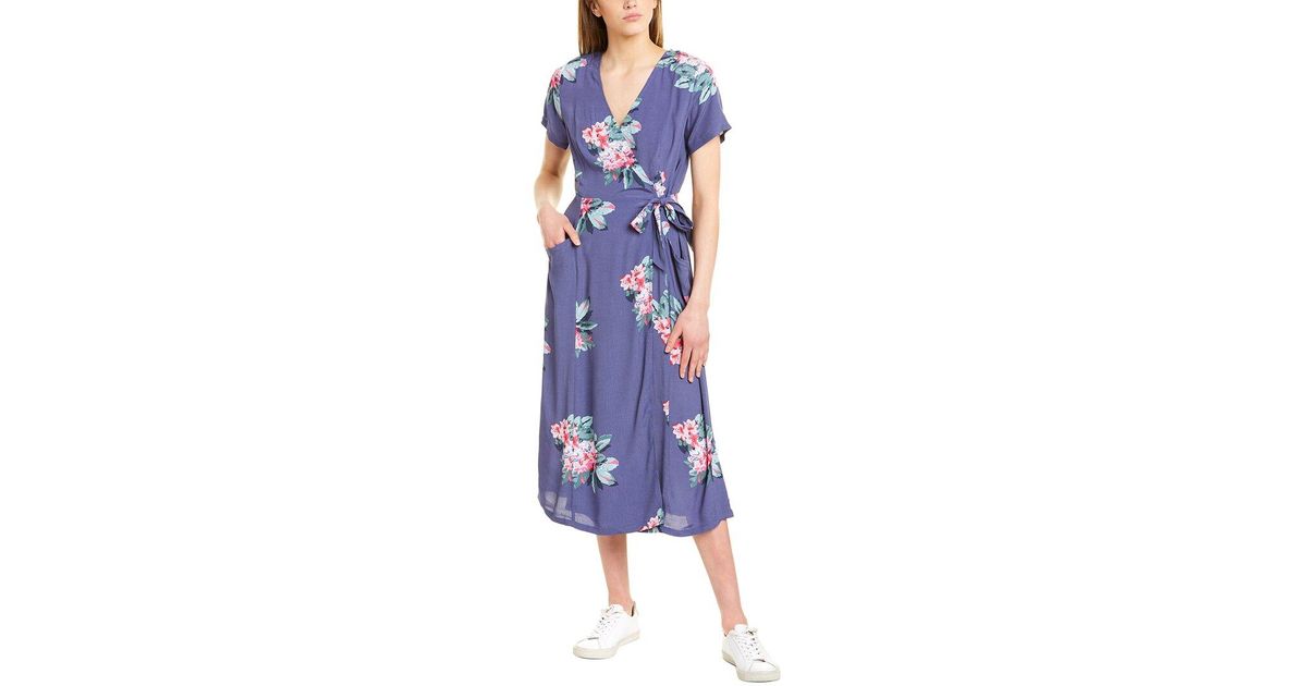 Joules Callie Wrap Dress in Blue | Lyst UK