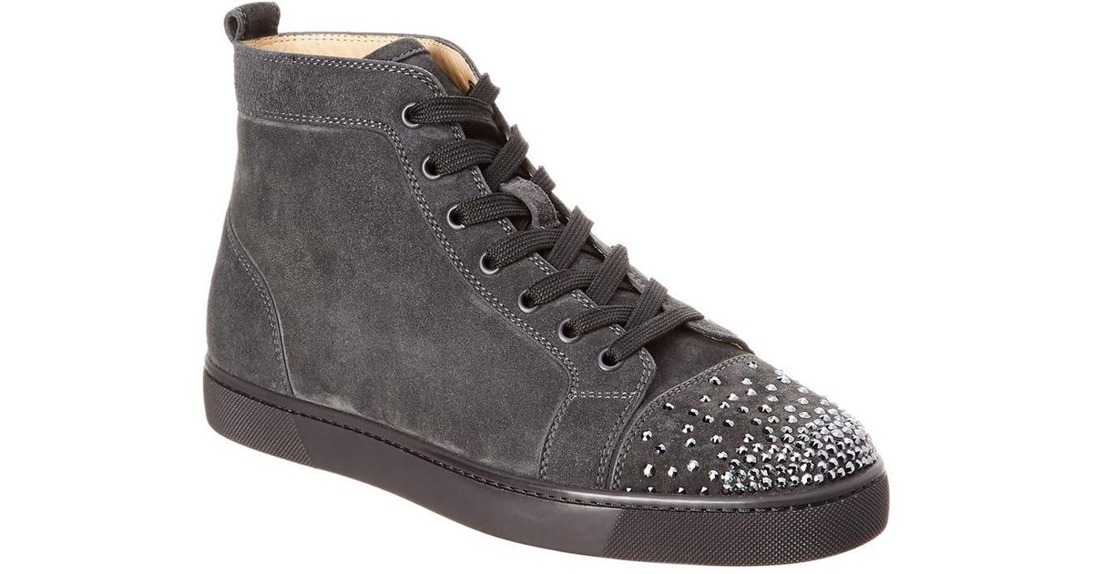 grey high top louboutin