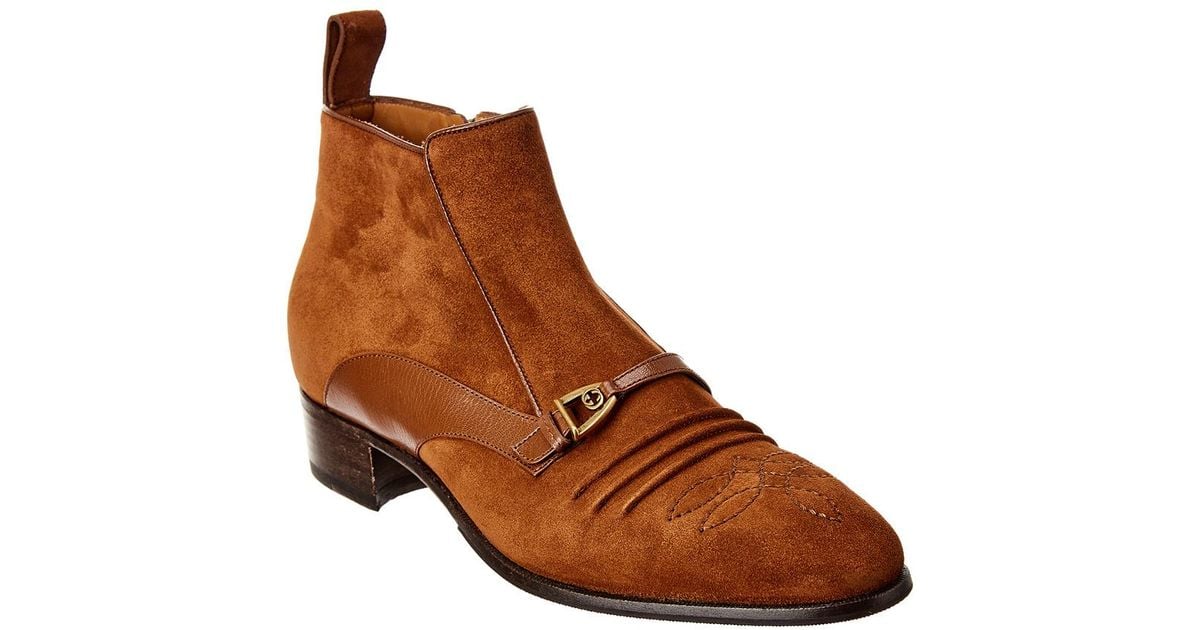 gucci suede ankle boots