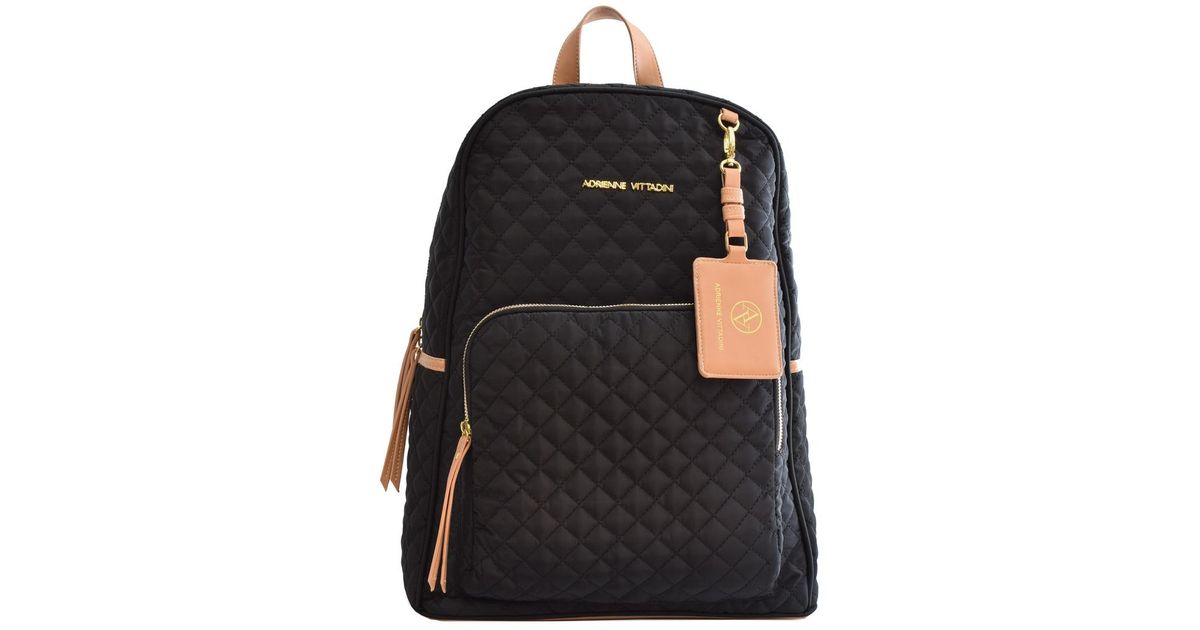adrienne vittadini quilted backpack