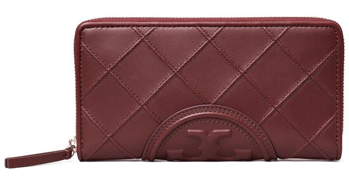 Tory Burch Fleming Soft Zip Leather Continental Wallet in