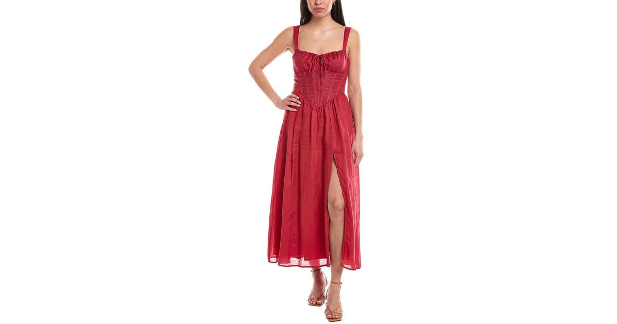 knee length dresses for ladies Bardot – Esra Printed Midi Dress – campaign-outlet – Pink / Floral