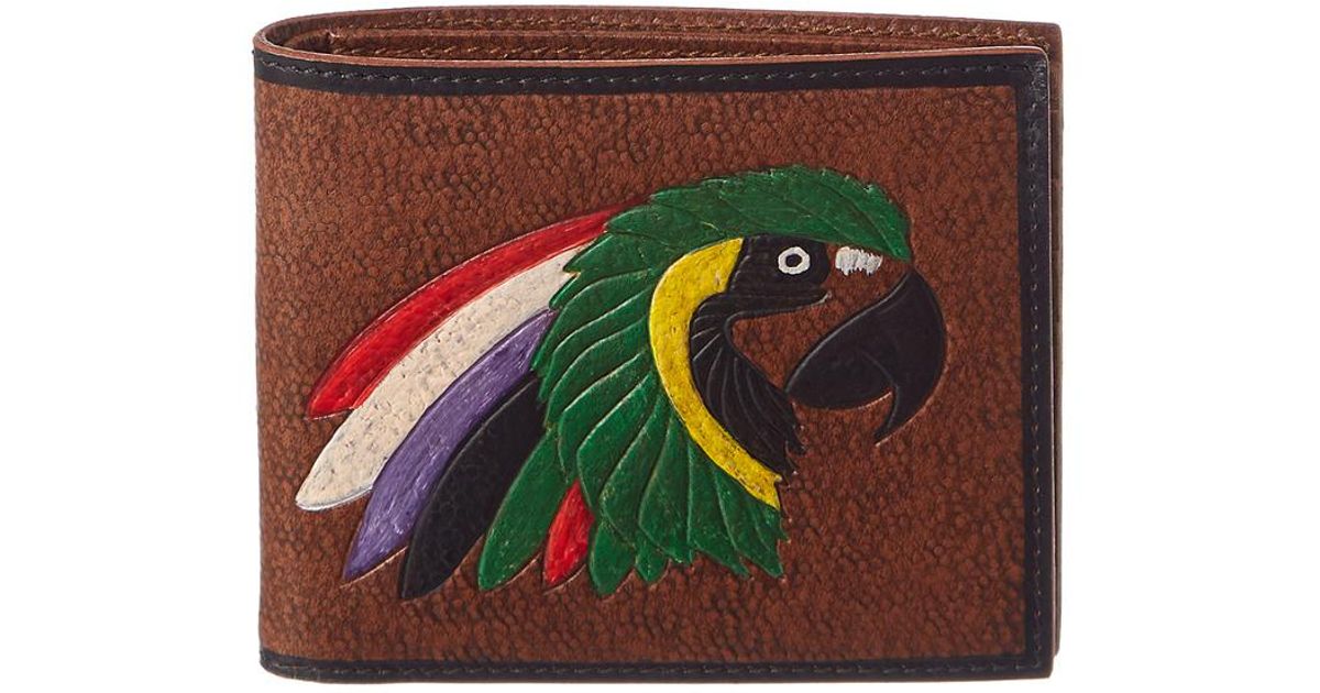 Gucci Parrot Leather Wallet in Brown - Lyst