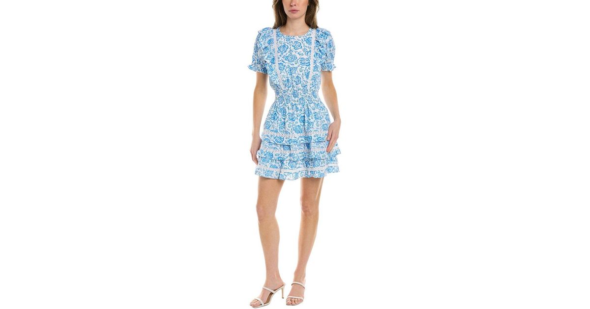 Sail To Sable Flutter Dress in Blue | Lyst