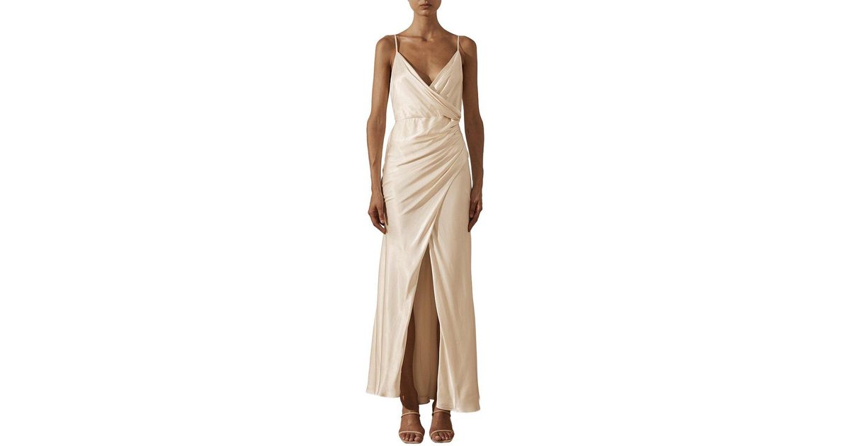 knee length dresses for ladies La Lune Cross Back Maxi Dress  Georgette