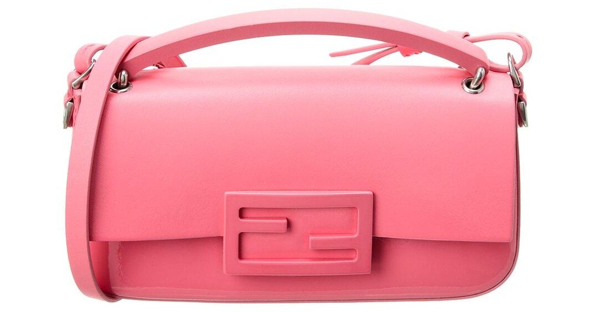 Fendi Baguette Patent Phone Pouch in Pink | Lyst
