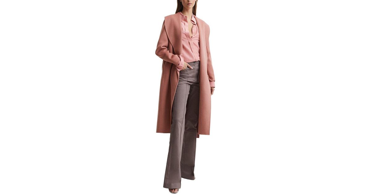 reiss freja shawl coat navy