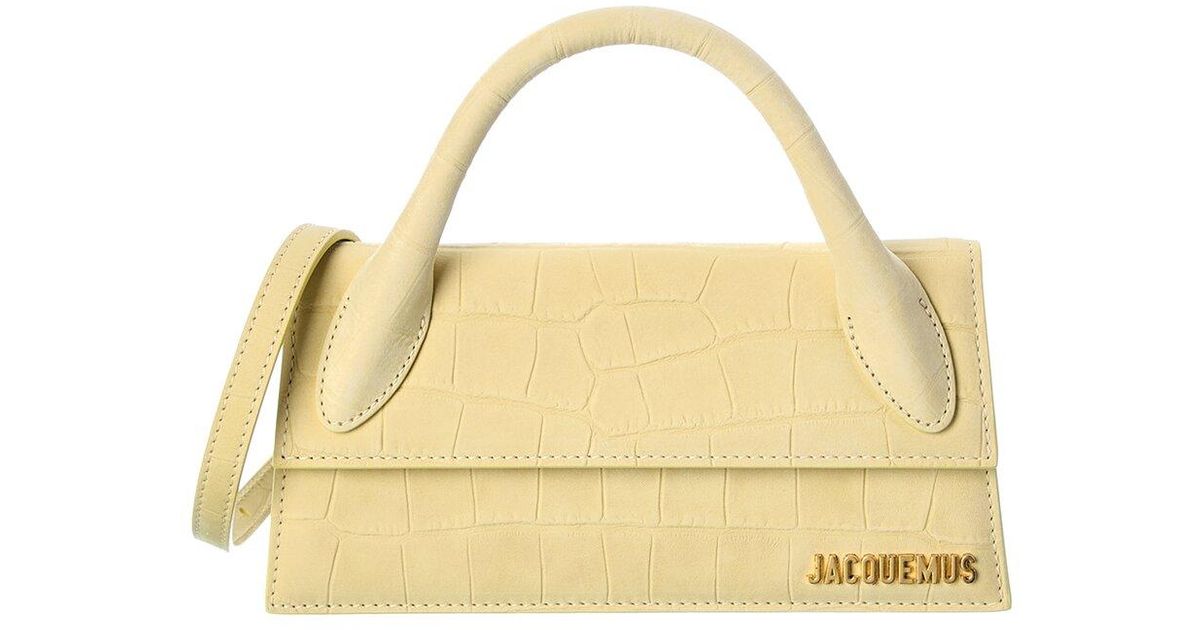 le chiquito moyen croc embossed bag