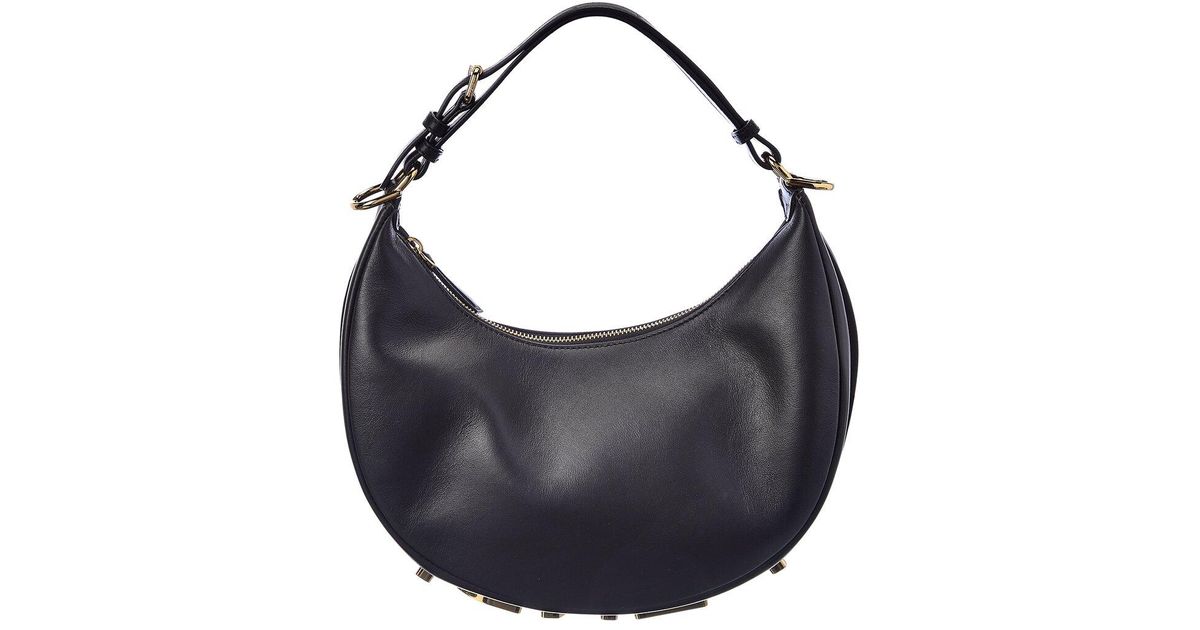 Fendi Graphy Small Leather Hobo Bag in Blue | Lyst UK
