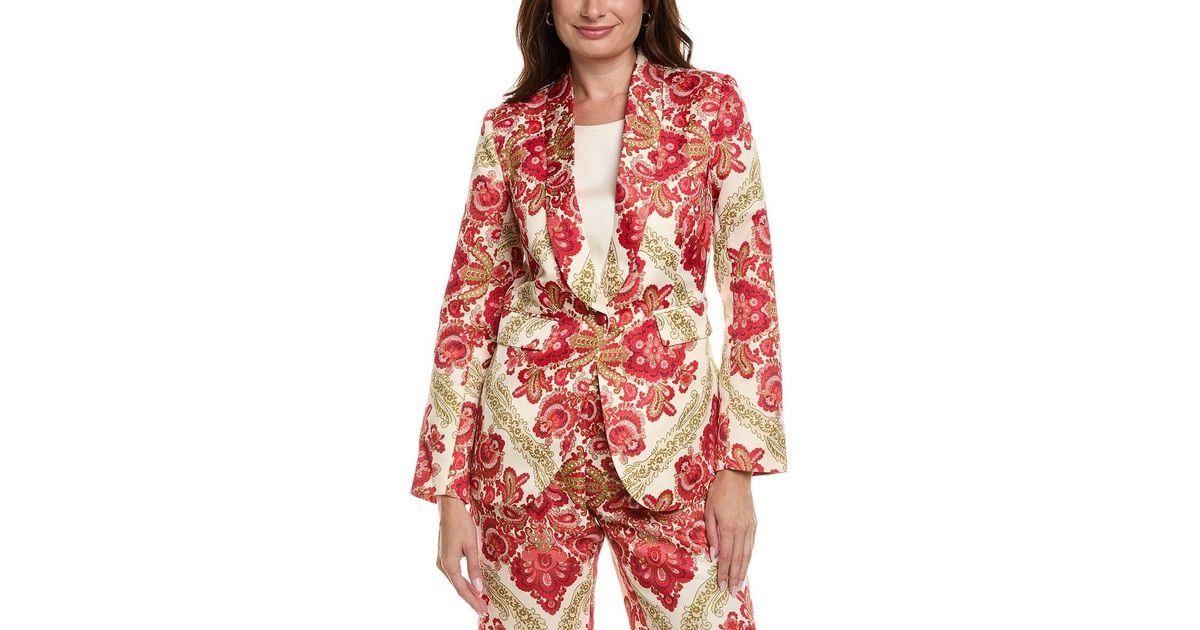 FLORA BEA NYC Charlene Blazer in Red | Lyst
