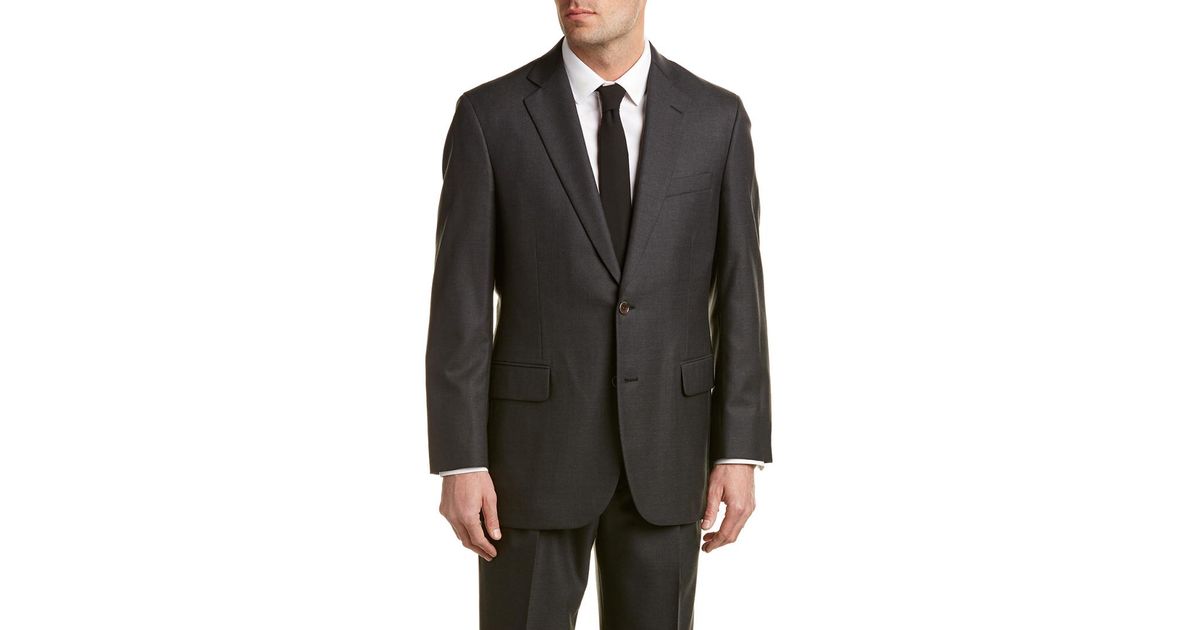 Brooks Brothers Madison Classic Fit Wool Suit With Pleated Pant in Gray ...