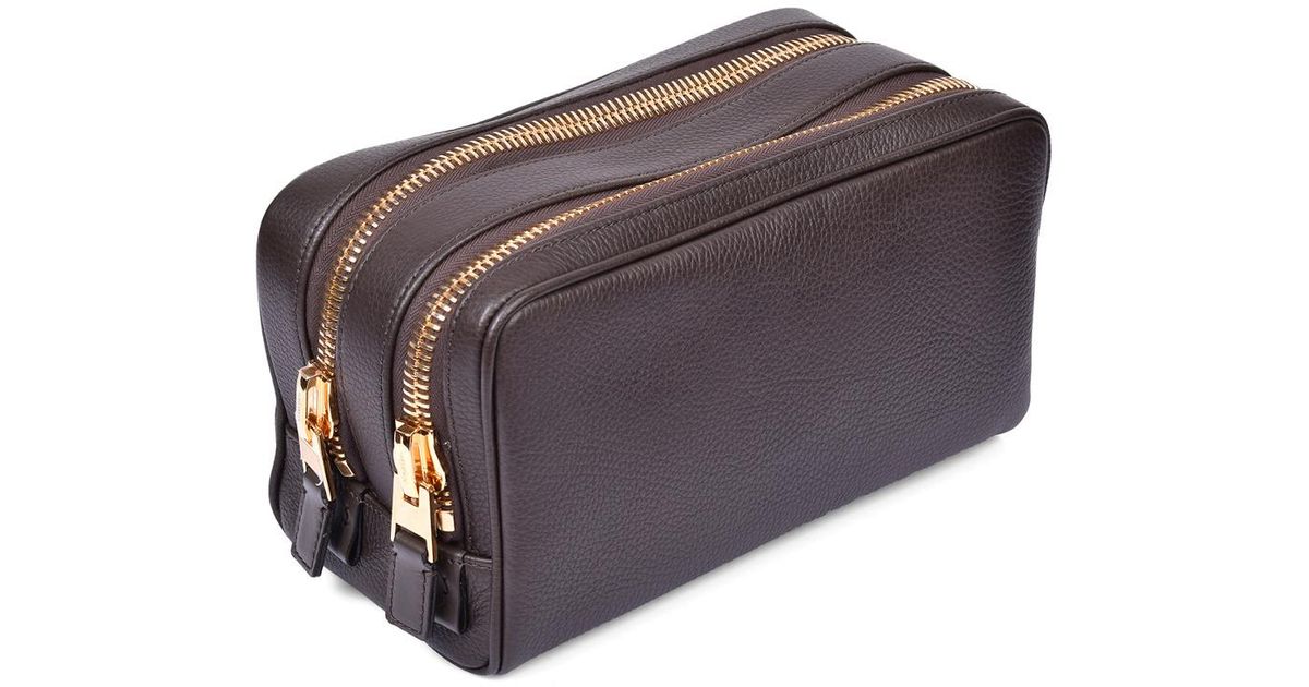 Tom Ford Leather Dopp Kit in Brown for Men | Lyst UK