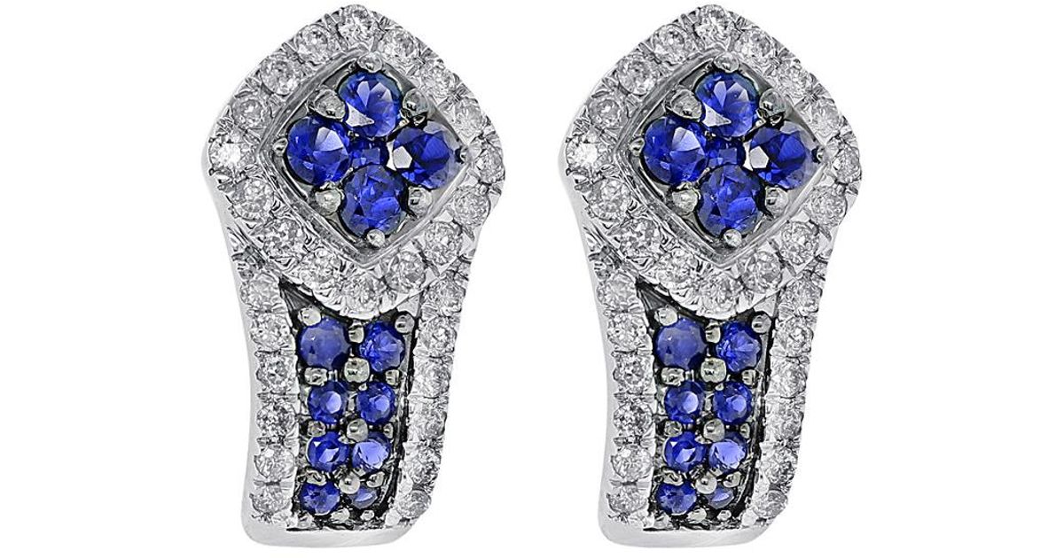 Diana M. Jewels . Fine Jewelry 14k 1.13 Ct. Tw. Diamond & Sapphire ...