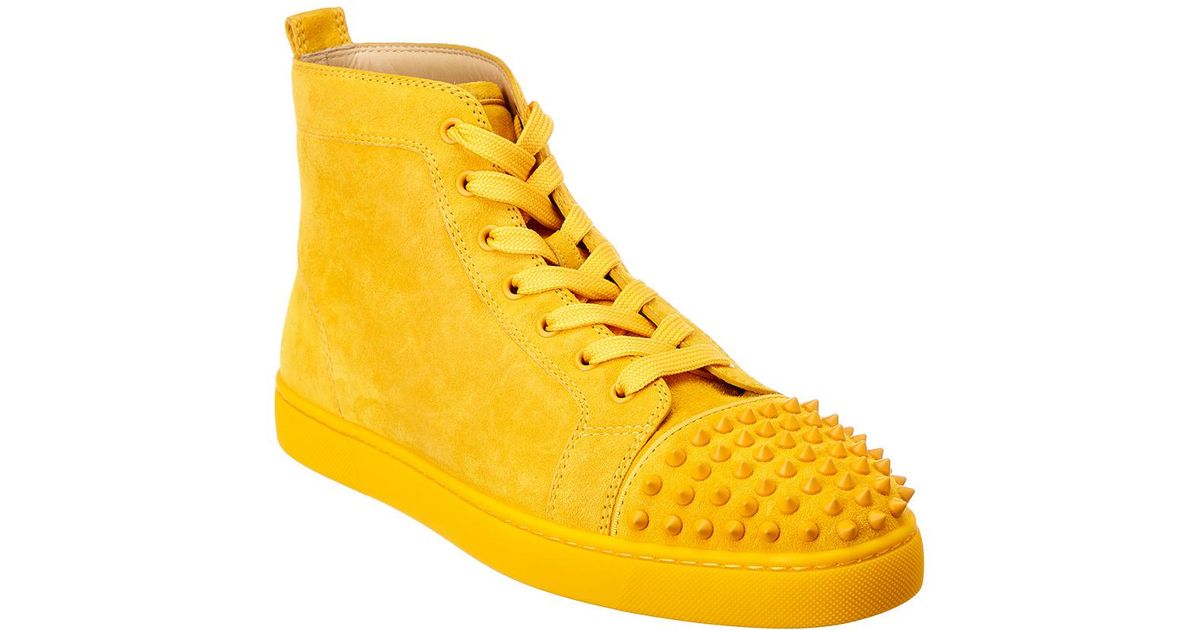 lou spikes flat suede