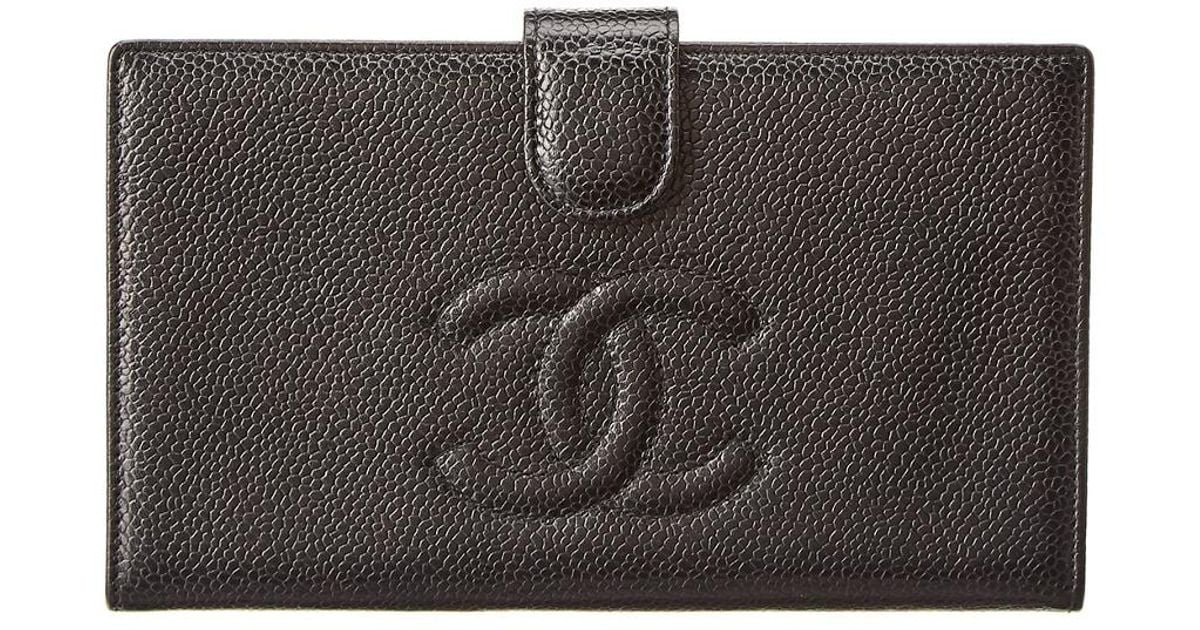 chanel sarah wallet black caviar