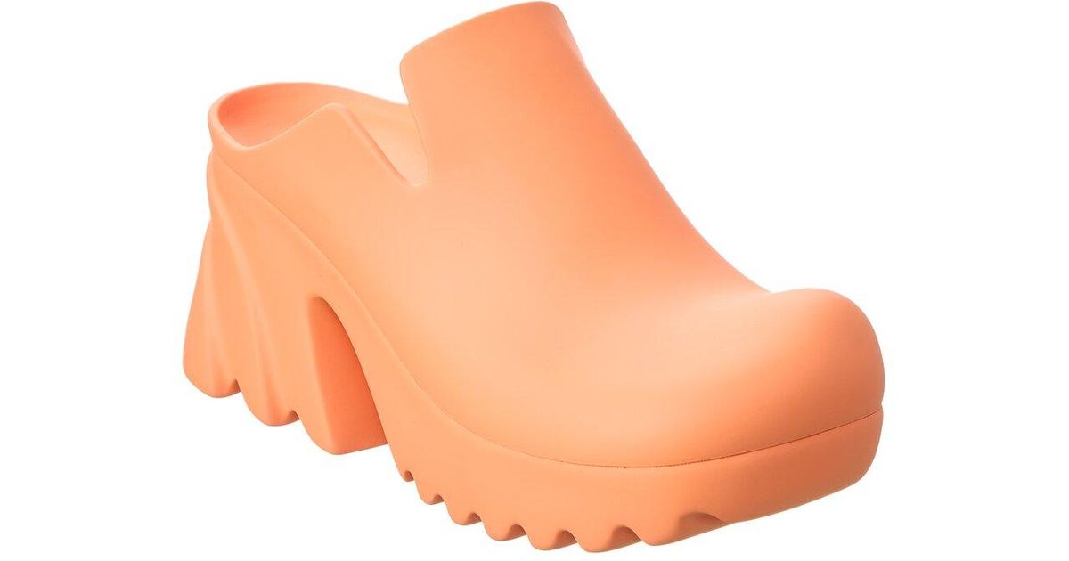 Bottega Flash Rubber Clog in Orange Lyst Australia