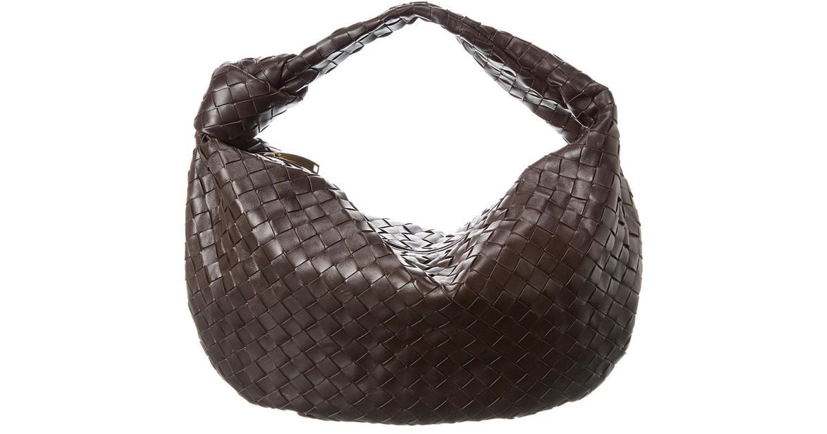 Bottega Veneta Bv Jodie Medium Intrecciato Leather Hobo Bag in Brown - Lyst