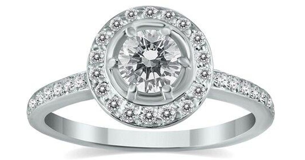 Gem Spark 14K 0.69 Ct. Tw. Diamond Ring in White | Lyst