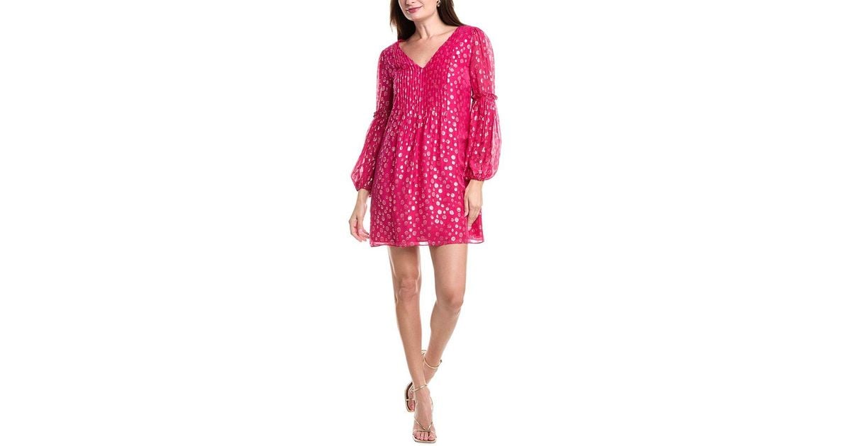 Lilly Pulitzer Cleme Silk-Blend Mini Dress in Pink | Lyst