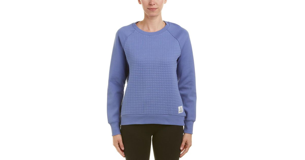 reebok quilted sweatshirt