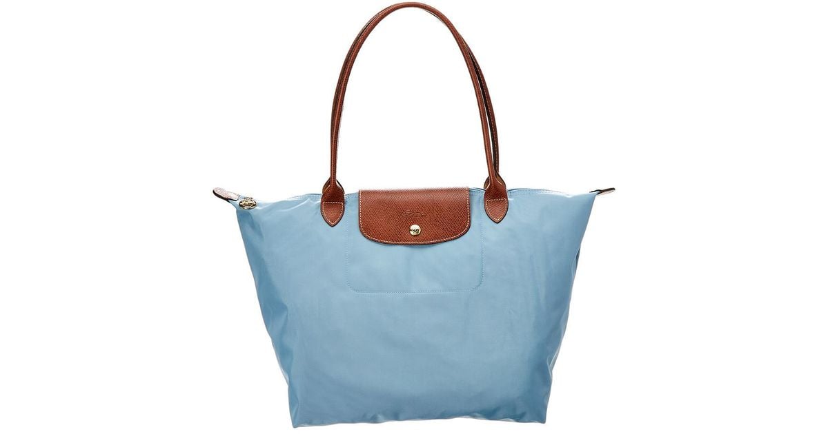 longchamp blue tote bag