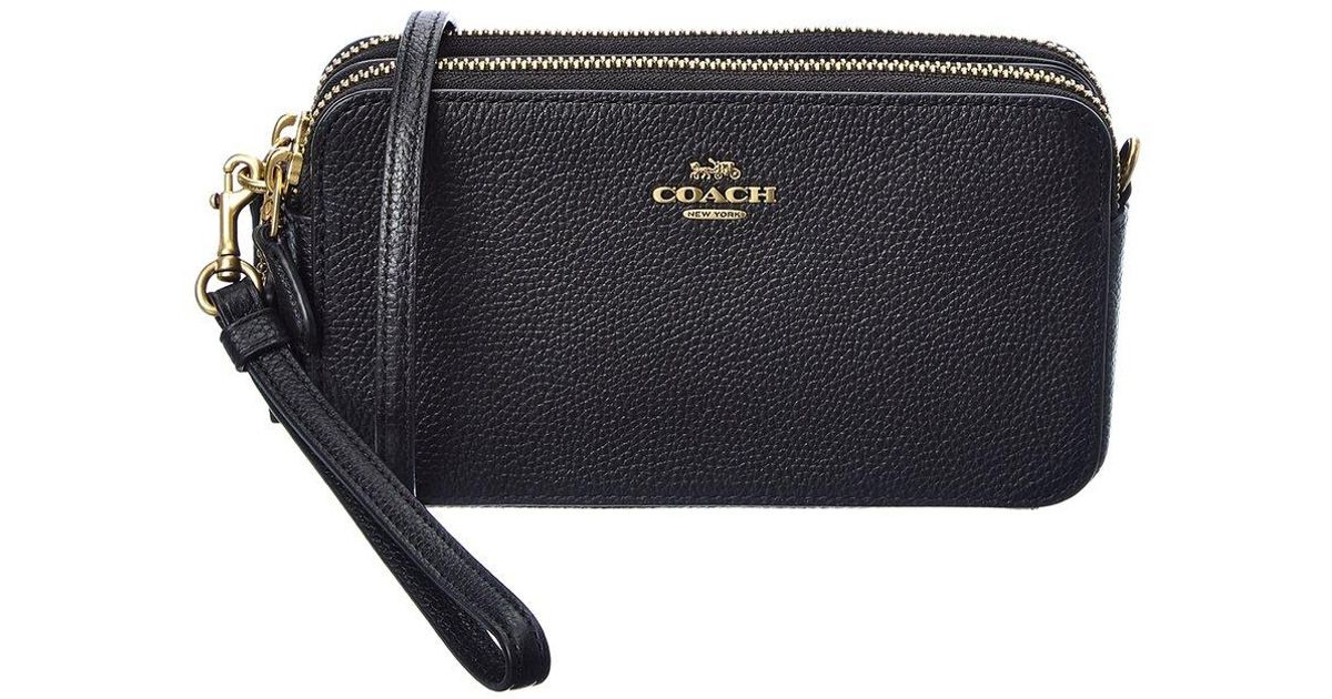 COACH Kira Leather Crossbody in Black Lyst
