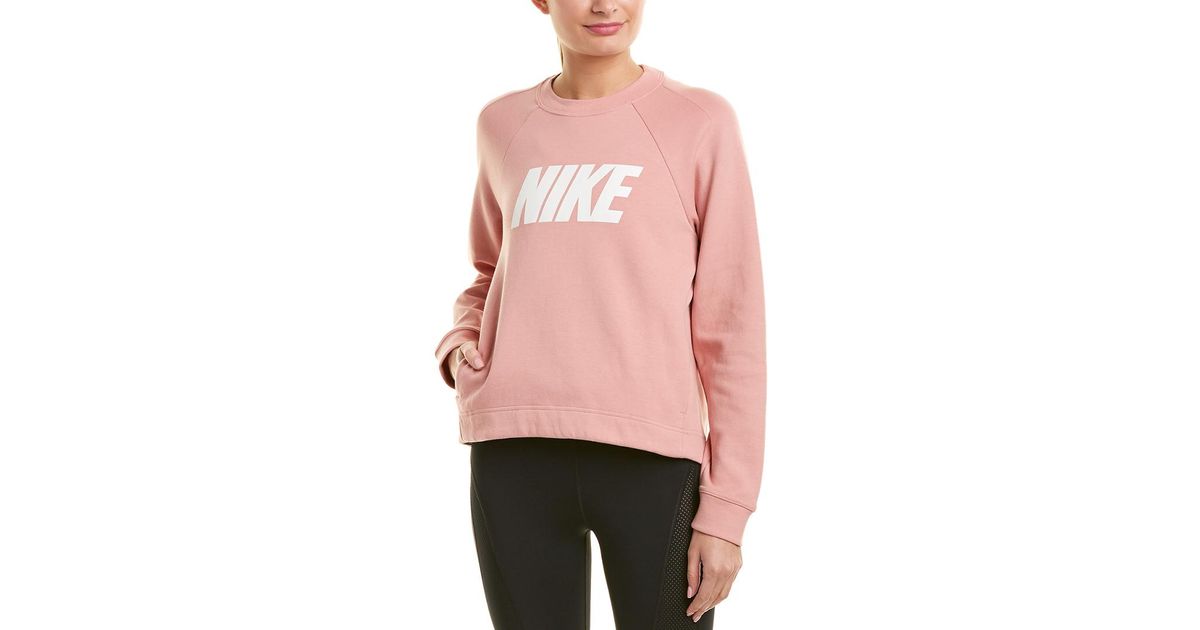 nike pink crew neck