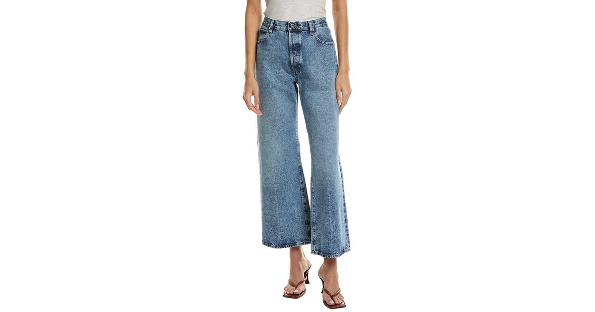 FRAME The Pixie Loose Rundown Jean in Blue | Lyst