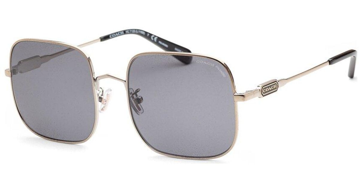 COACH Hc7120 55Mm Polarized Sunglasses in Metallic | Lyst display picture 1