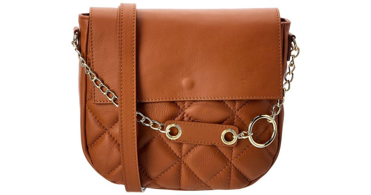 Persaman New York Charlotte Quilted Leather Crossbody in Brown | Lyst UK