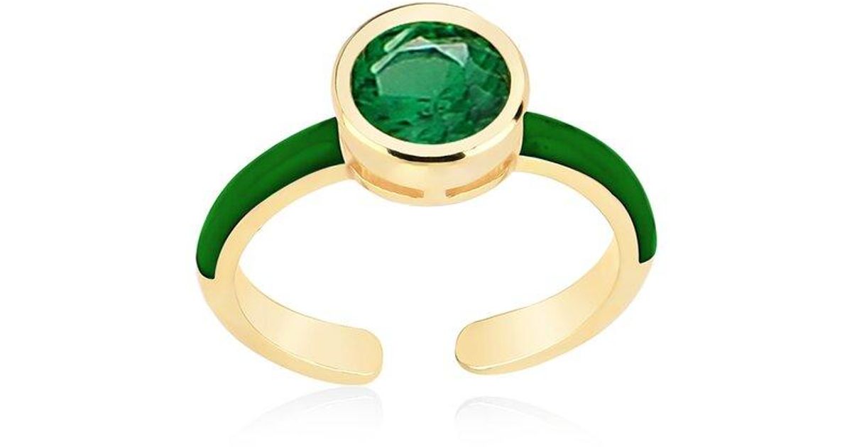 Gabi Rielle Shining Moment 14k Over Silver Cz Serenity Ring in Green | Lyst