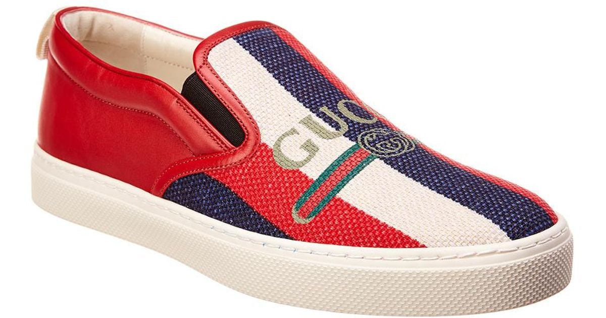 gucci red slip ons