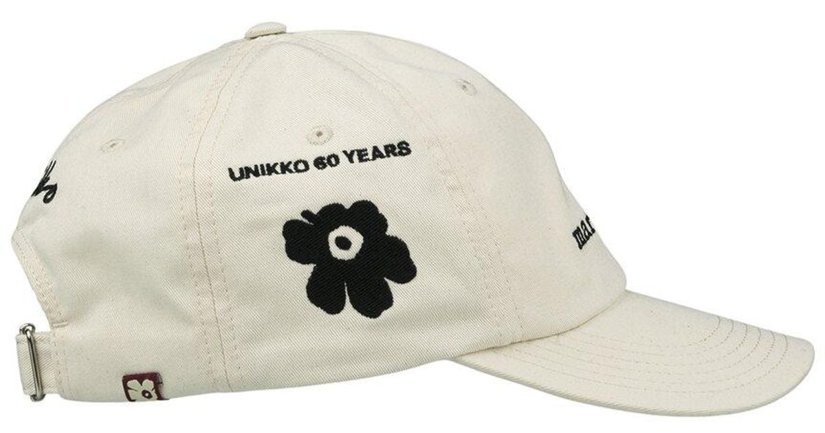 【marimekko】KRASTA UNIKKO TRIBUTE 60th White Marimekko Krasta Ii Unikko Tribute Baseball Hat in White