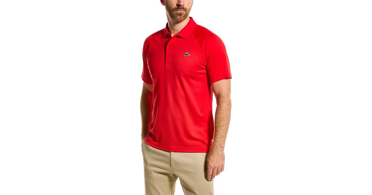 Lacoste Interlock Polo Shirt in Red for Men Lyst