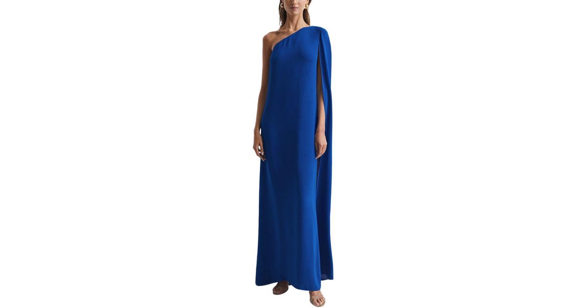 open lace back dress Arlene One Shoulder Cape Sleeve Embellished Maxi Dress – Frock and Frill