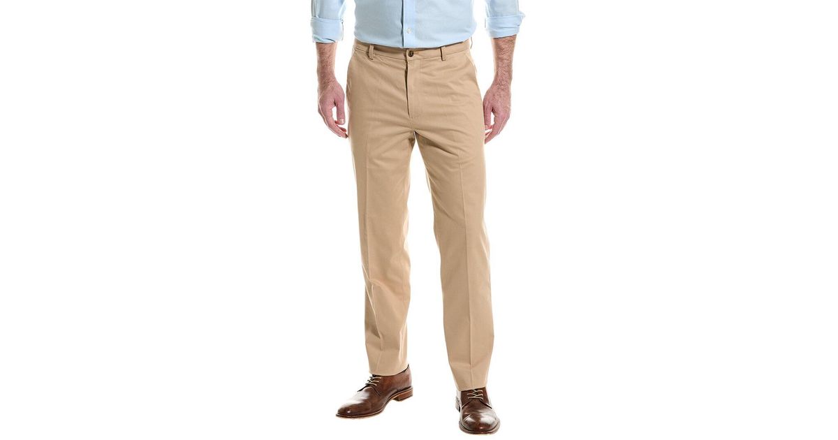 Brooks Brothers Classic Fit Stretch Advantage Chino Pants in Natural for Men Lyst UK