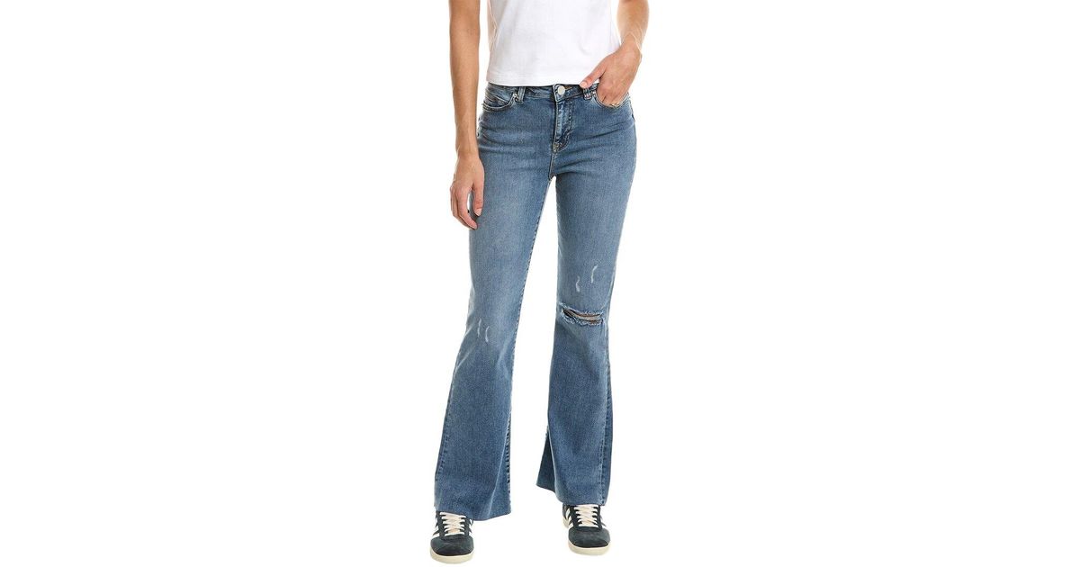 Lola Jeans Lolo Jeans Alice Blue Mist High-rise Flare Jean | Lyst