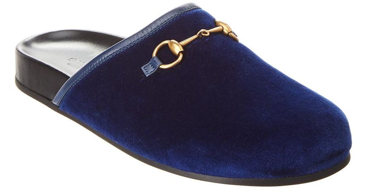 gucci river velvet mules