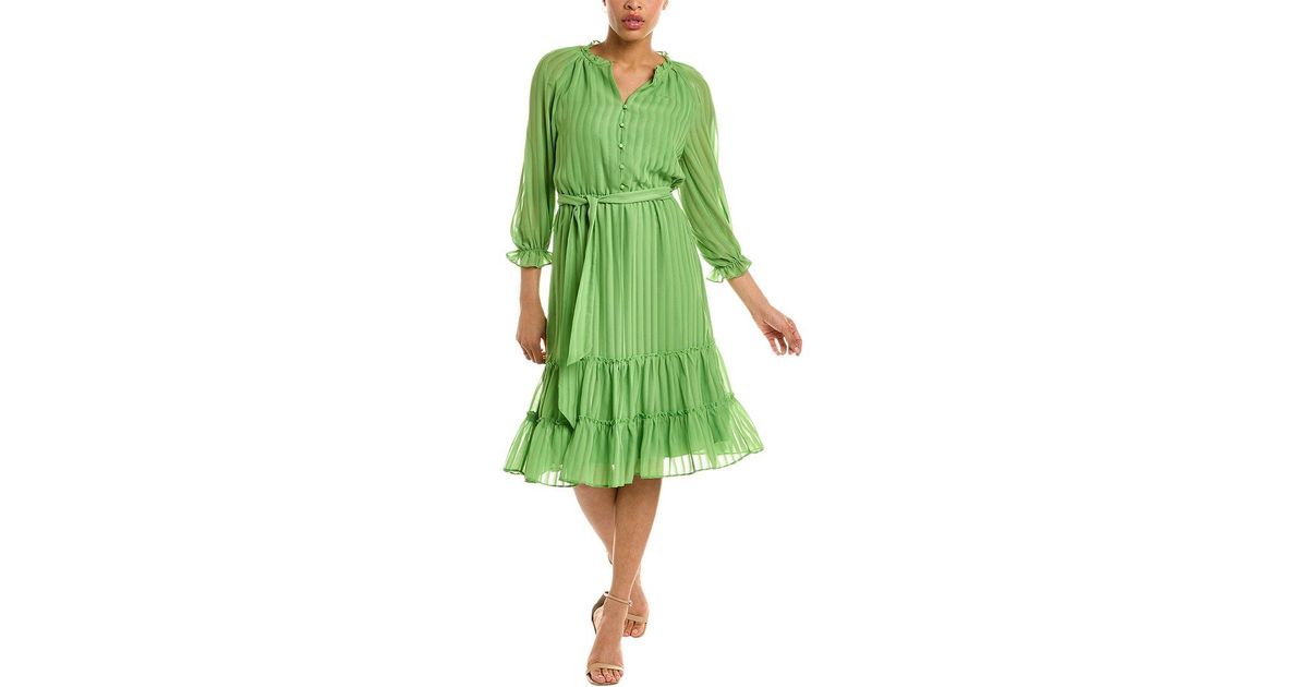 Nanette Lepore Blake Midi Dress in Green | Lyst