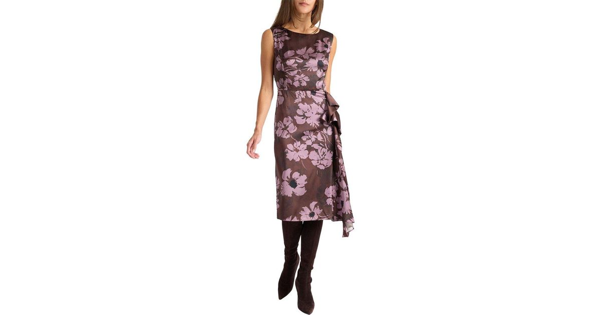 Colouring Picture R Is For Raisin Santorelli Nica Midi Dress in Red | Lyst