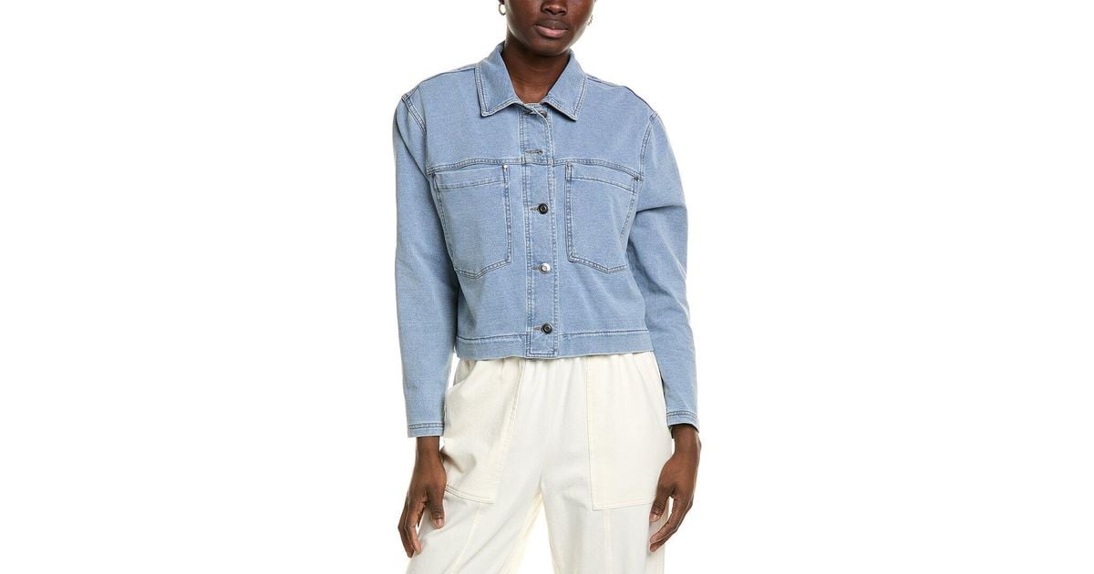 Nanette Lepore Knit Denim Jacket in Blue Lyst UK