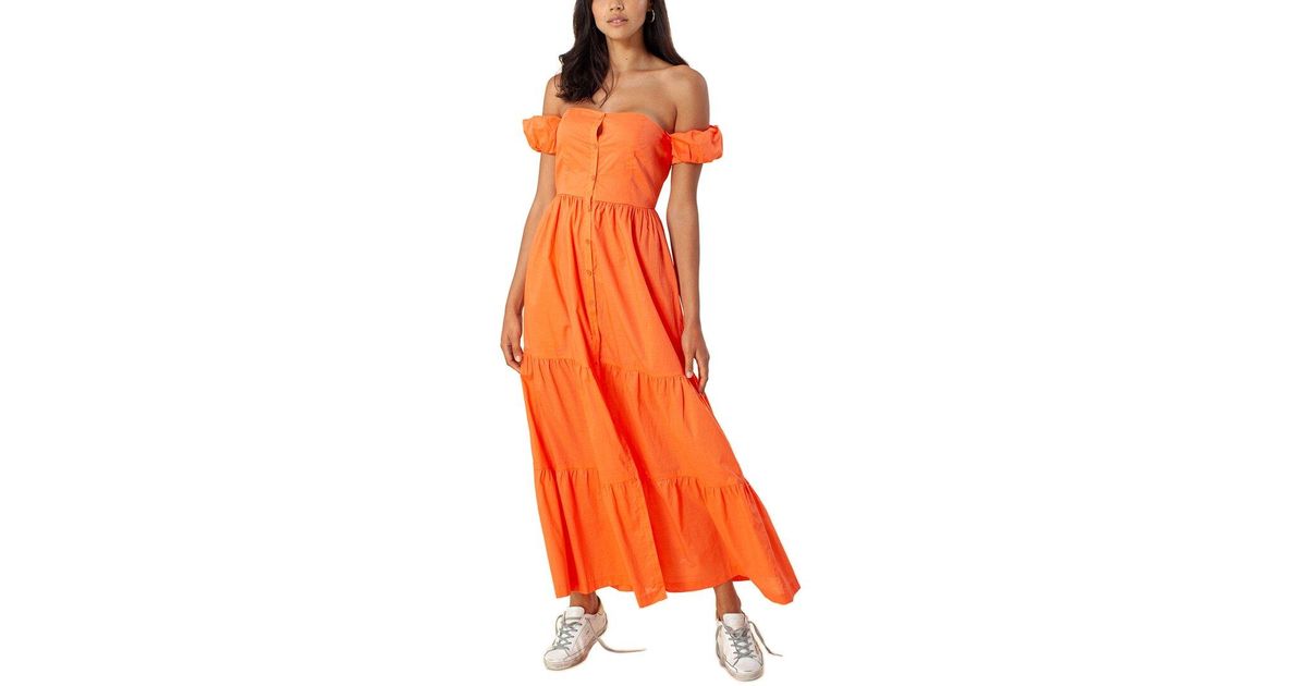 Hale Bob Corset Maxi Dress in Orange | Lyst