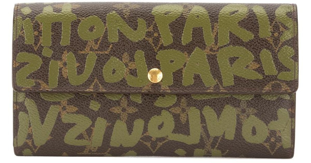 Louis Vuitton Limited Edition Stephen Sprouse Green Graffiti Monogram Canvas Sarah Wallet Lyst