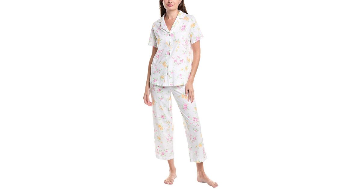 Carole Hochman 2Pc Capri Pajama Set in White Lyst UK