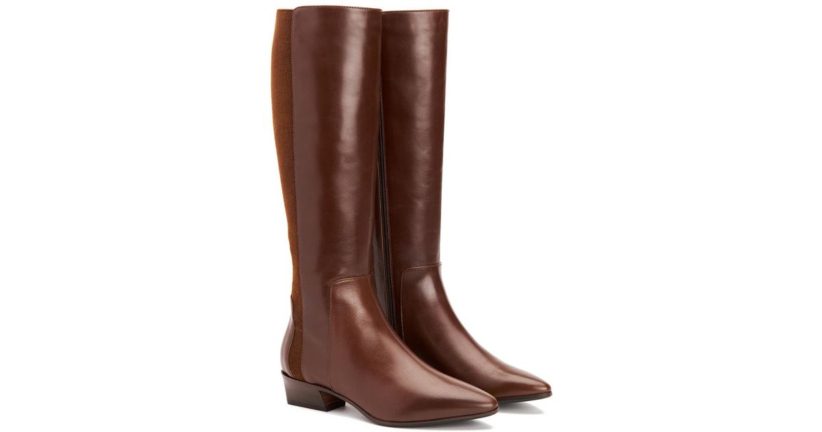 Aquatalia Federica Waterproof Leather Boot in Brown Lyst