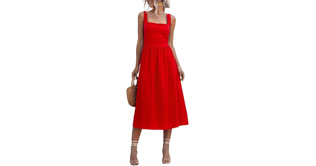 DELI S Deli.s Midi Dress in Red Lyst