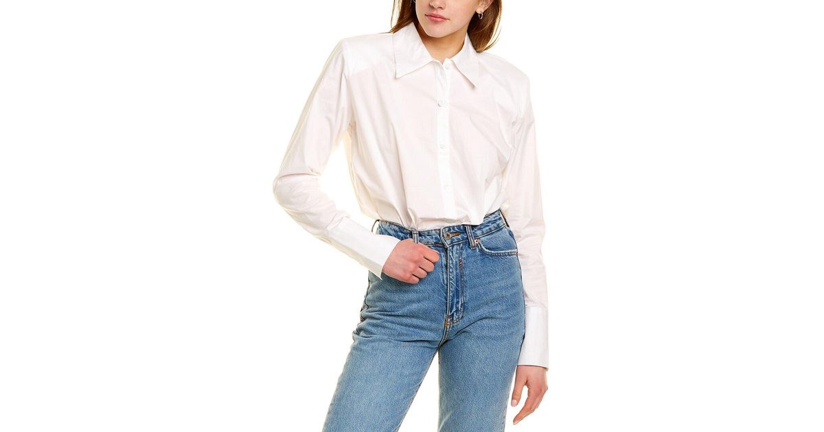 WeWoreWhat Buttondown Bodysuit in White Lyst