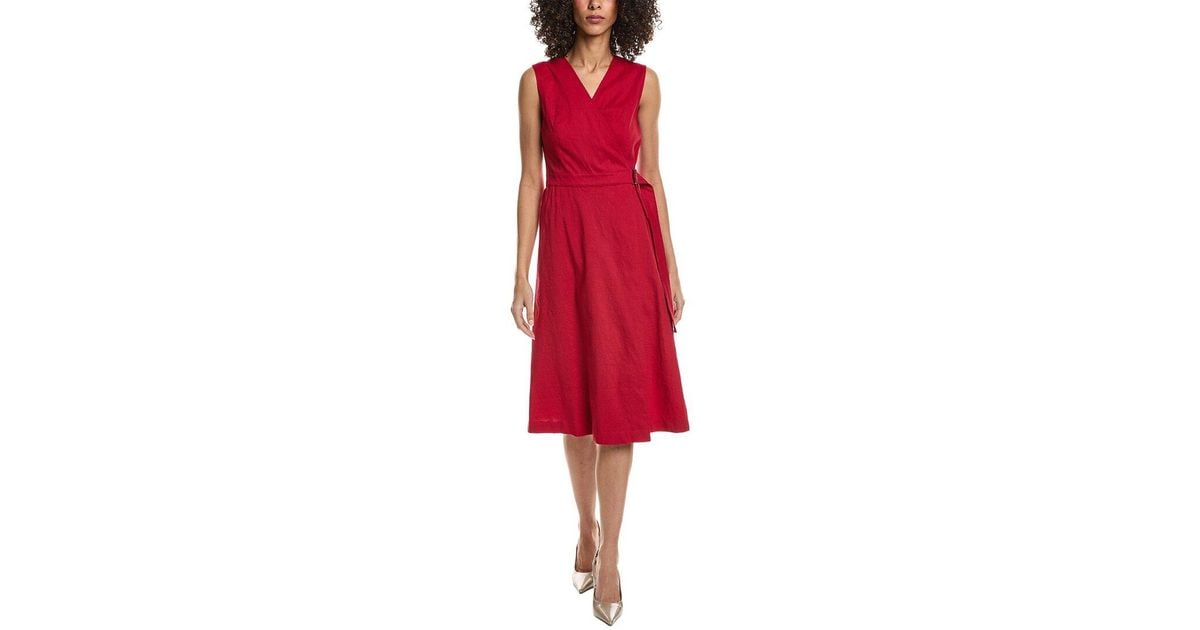 theory sleeveless a line wrap dress Aline in Red Lulus | Black Strappy Color:Cinnamon Rose Each component of the bodysuits for women